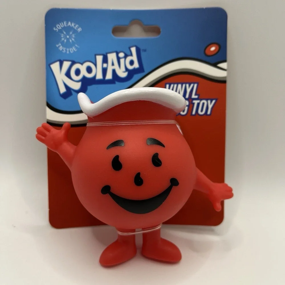 🐶 NWT Lot of 4 Squeaky Dog Toys Jell-O Heinz Jolly‎ Rancher Kool-Aid 🐶
